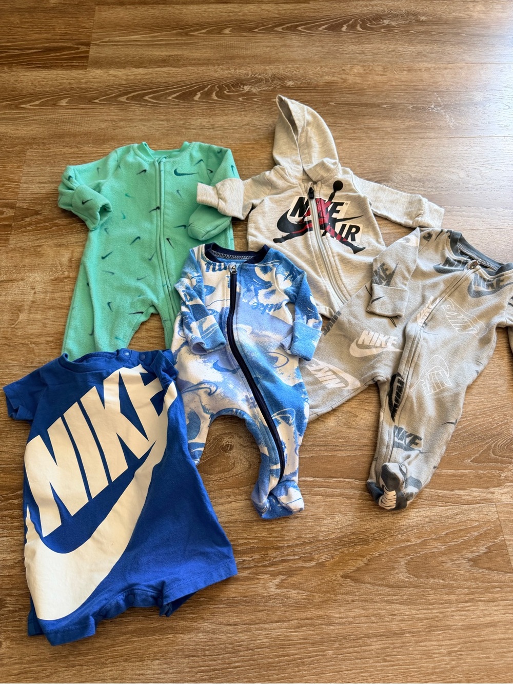 Nike Kids' Blue & Gray One-Piece and Romper Set